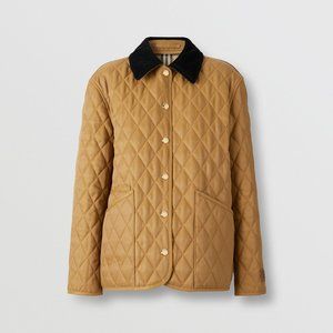 Burberry Corduroy Collar Diamond Quilted Jacket S